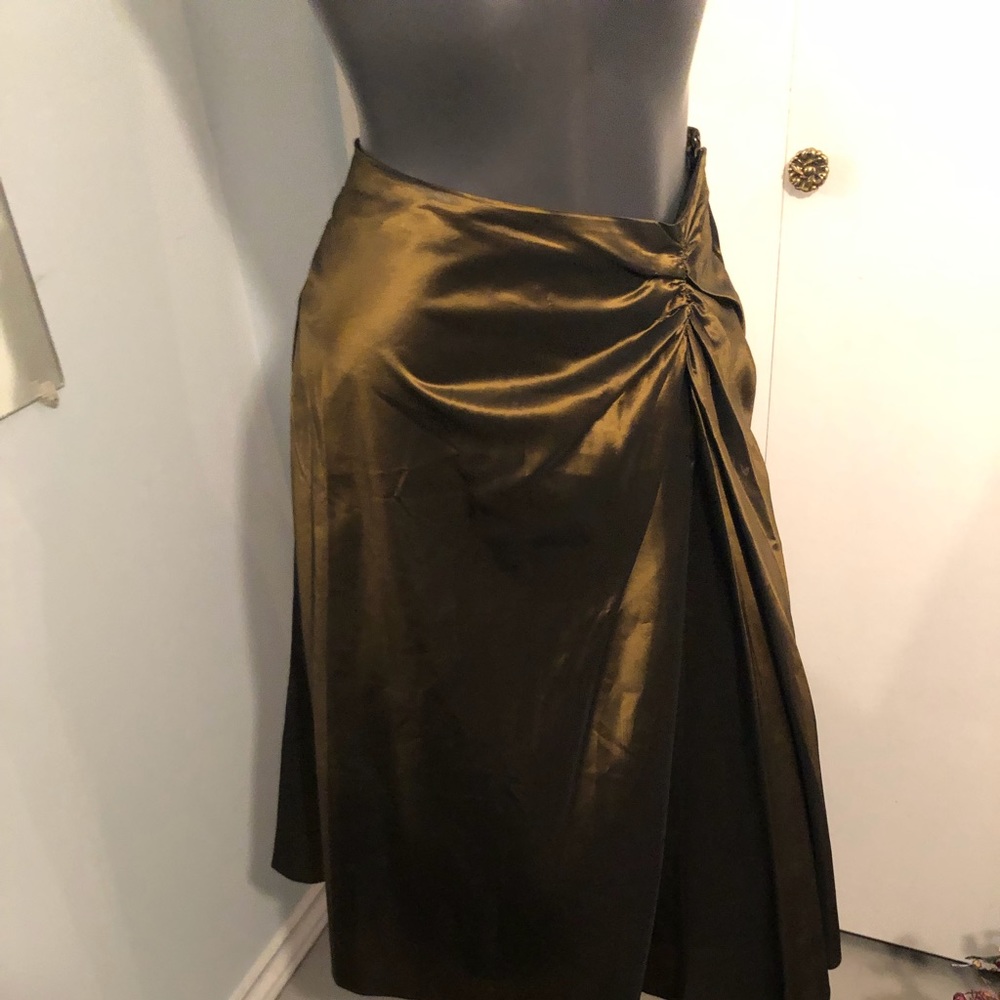 METALLIC SKIRT Brass coloured